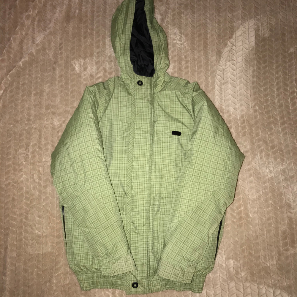 DC Light Green Hooded Puffer Jacket
